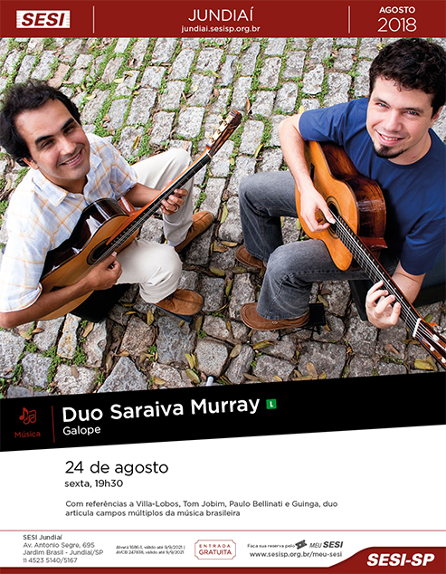 Chico Saraiva e Daniel Murray, apresentação no SESI Jundiaí