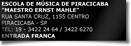 escola de Música -Maestro Ernest Mahler- Piracicaba-SP